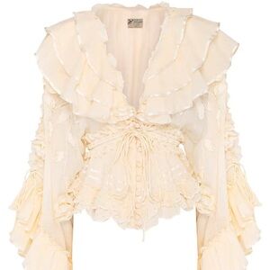 Fillyboo Lotus top in Powderpuff size xs